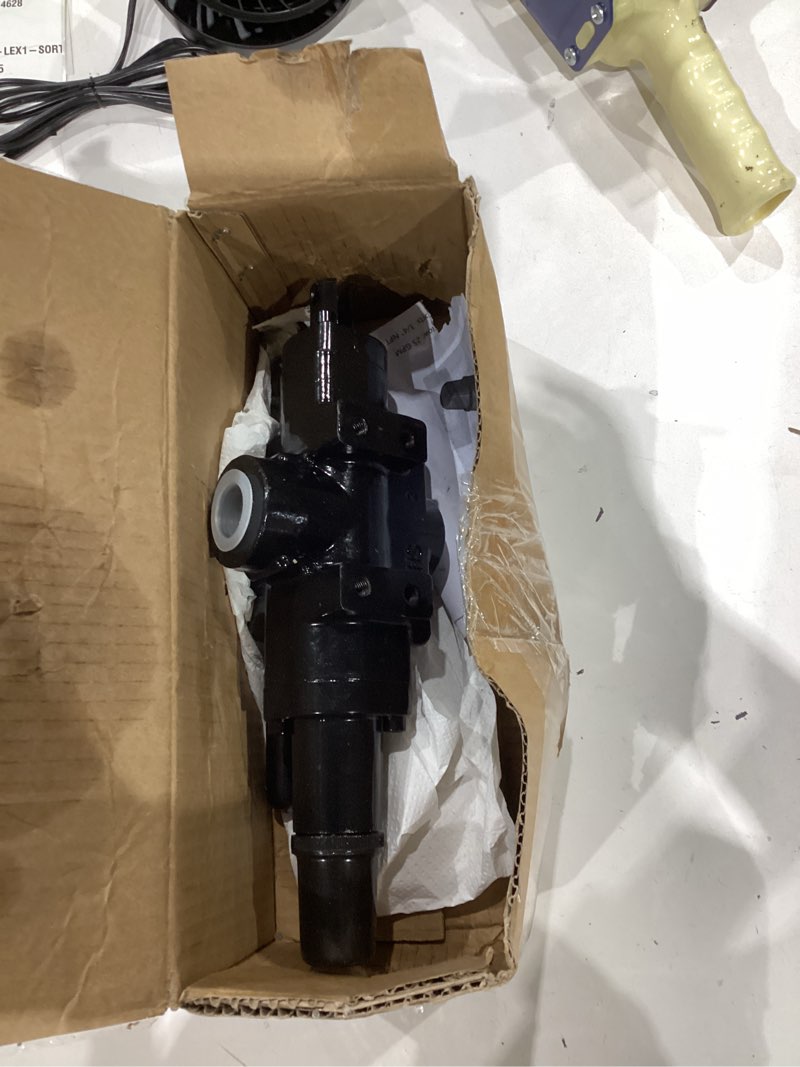 Condition photo showing As Is for Hydraulic Log Splitter Directional Control Valve, 25GPM 3626PSI Hydraulic Loader Valve w/Joystick for Log Splitter, Small Tractors & Loaders
