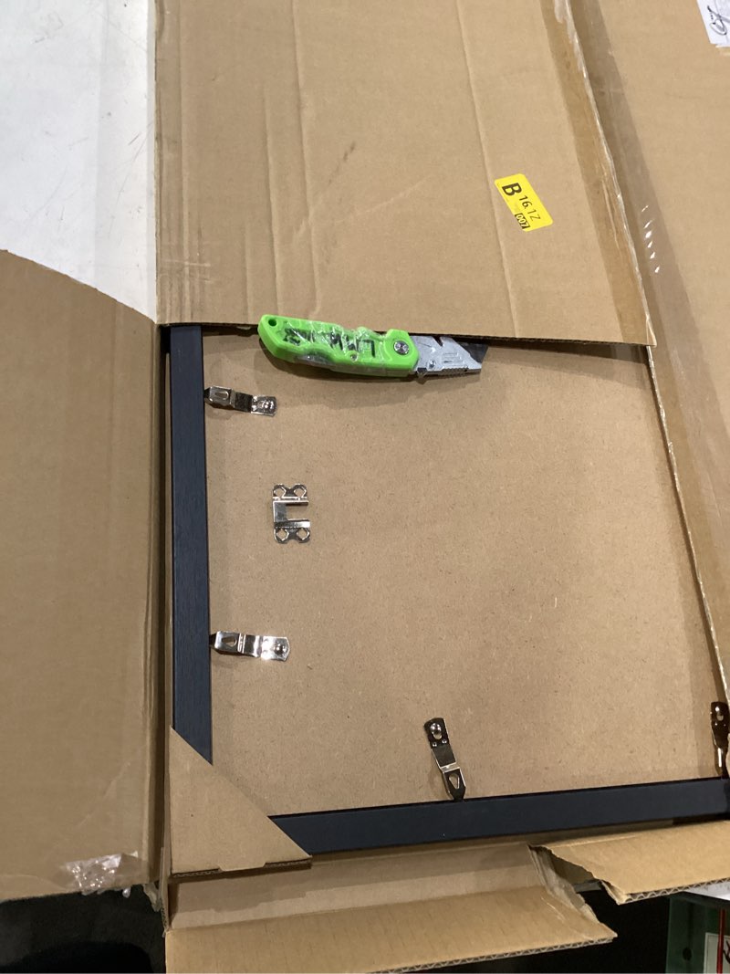Condition photo showing New/Like New for a plus max 24x30 picture frame, black engineered wood frame for 24 x 30 inch picture poster photo, light weight 24 by 30 frame with wood-grain for wall - 1 pack/black/24 x30 black 24x30 1 pack
