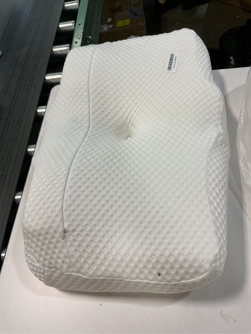 Condition photo showing Good Condition for Osteo Cervical Pillow for Neck Pain Relief, Hollow Design Odorless Memory Foam Pillows with Cooling Case, Adjustable Orthopedic Bed Pillow for Sleeping, Support for Side Back Sleepers Queen(25.5*16.5*5.2/4.1 inches) White