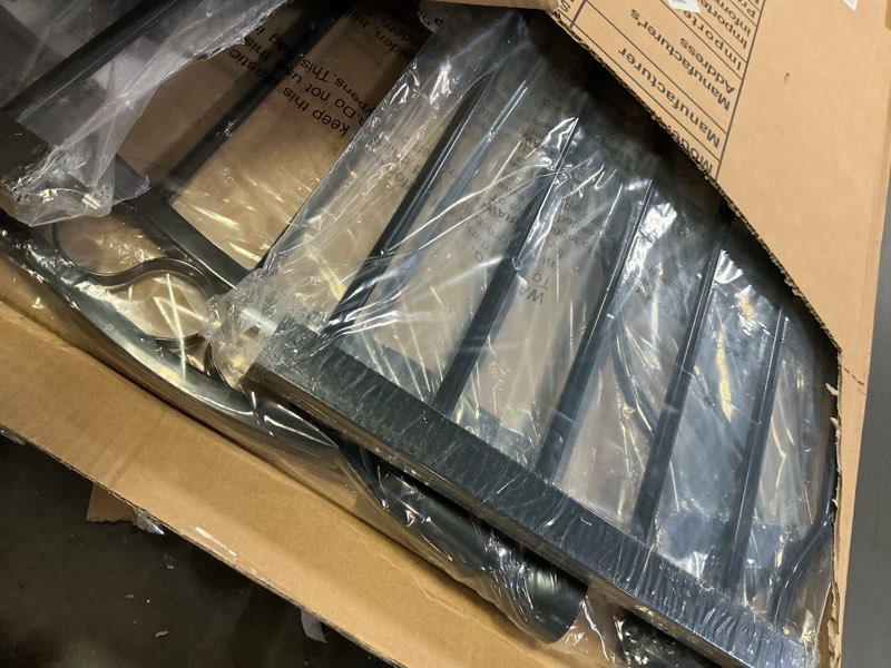 Condition photo showing As Is for Fairy Baby 53.1"-62.5" Extra Wide Baby Gates for Stairs & Doorways, Pressure Mounted Baby Safety Child Gate No Drill, Long Dog Gate with Door Walk Thru, Metal Auto Close Large Pet Gate Indoor, Black Black 53.1"-62.5"