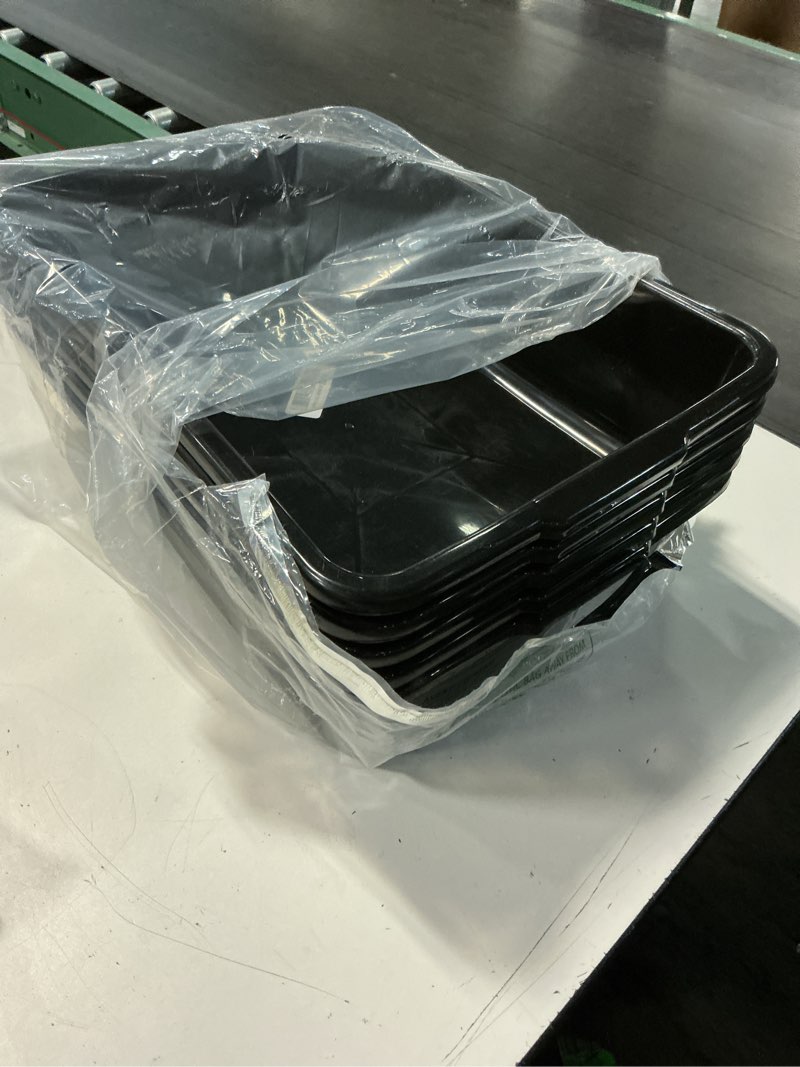 Condition photo showing Good Condition for 5-pack 13 l commercial bus tubs/tote box, black plastic storage wash basin tub 13 liter-black black