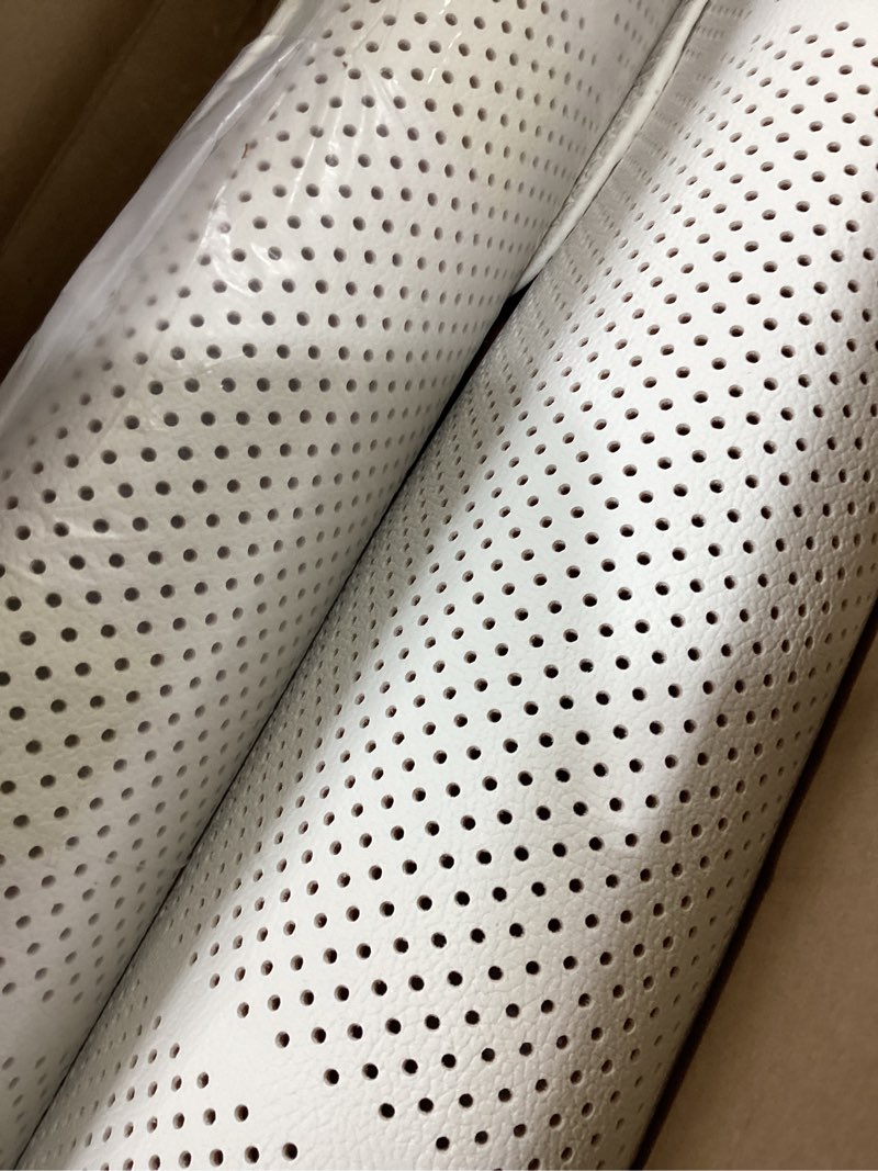 Condition photo showing New/Like New for Nappa Leather Car Front Seat Covers for 2025 2026 Tesla Model Y/3 Highland/Juniper Breathable Perforated All-Season Universal Bottom Seat Protectors for Tesla Accessories, 1Pack, White