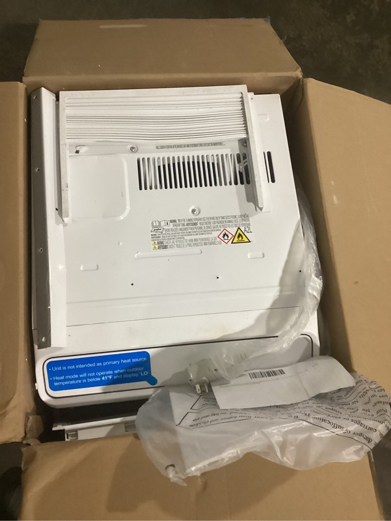 Condition photo showing Good Condition for Midea 12,000 BTU Smart Inverter Air Conditioner Window Unit with Heat and Dehumidifier – Cools up to 550 Sq. Ft., Energy Star Rated, Quiet Operation, Electronic Controls, Remote Control, White 12,000 BTU with Heat