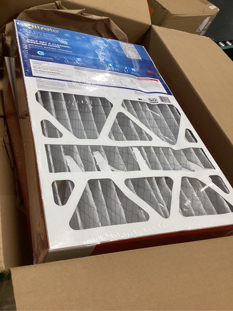 Condition photo showing Good Condition for Filtrete 16x25x5 AC Furnace Air Filter, MPR 1000, MERV 11, Fits Lennox Devices, Allergen Defense, Electrostatic Air Cleaning Filter, 2-Pack (Actual Size 15.63x24.74x4.31 in)