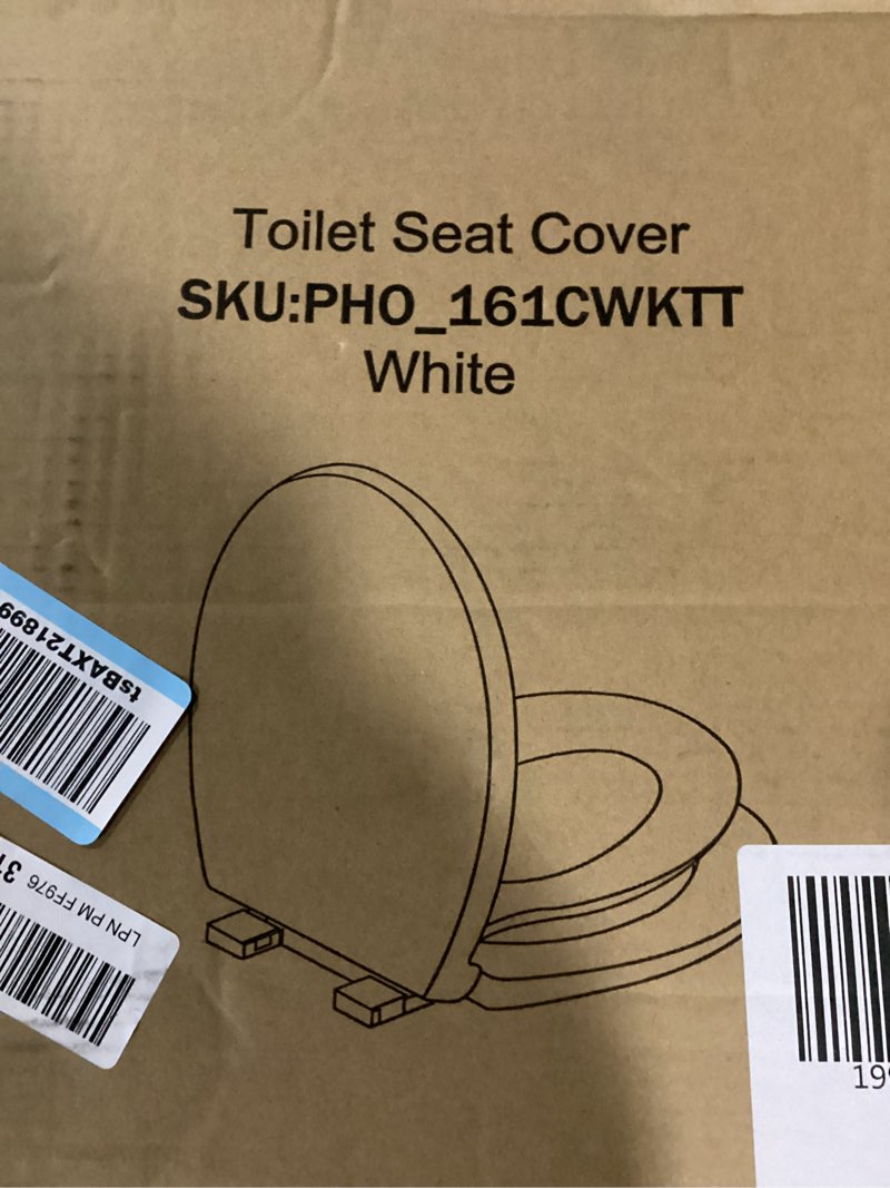 Condition photo showing New/Like New for Round Toilet Seat with Toddler Seat – PP Quick Release Potty Training Toilet Seat Cover, White 2-in-1 Design for Children & Adult Toilets White Round with Toddler Seat