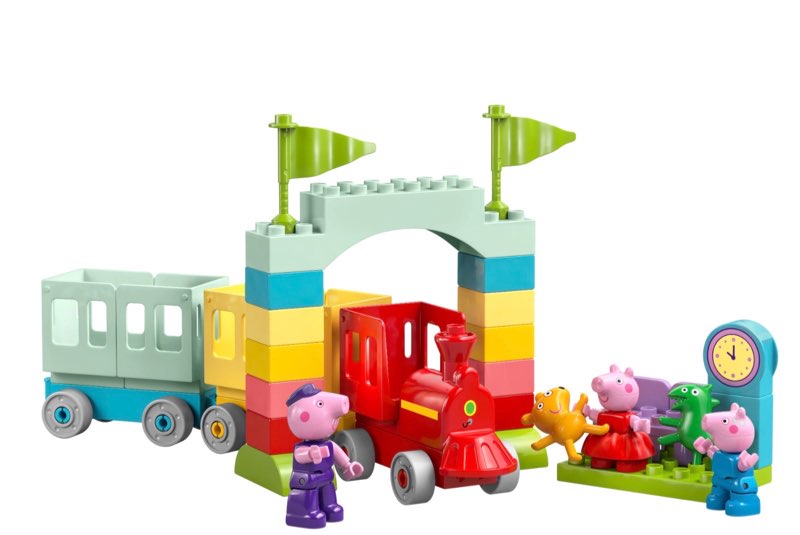 LEGO DUPLO Peppa Pig Train Ride with Grandpa Pig Building Toy - Train Toy for Toddlers, Ages 2+ - Se