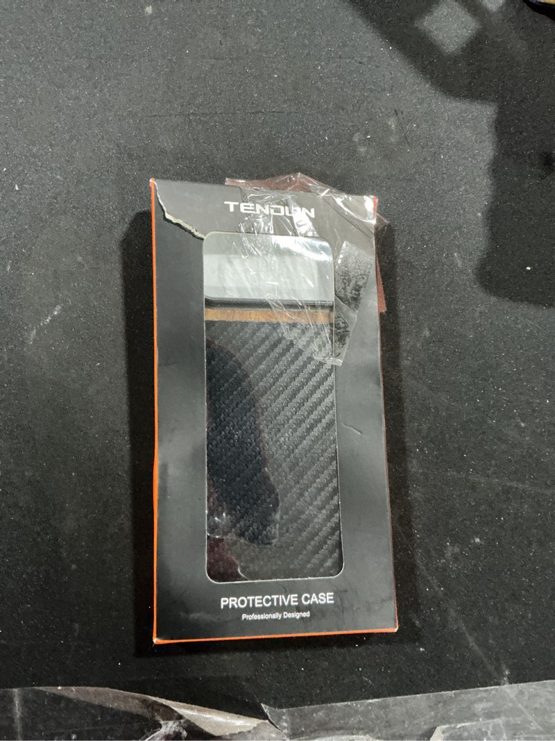 Condition photo showing Good Condition for TENDLIN Magnetic Case Compatible with iPhone 17 Pro Max Case Wood Grain with Carbon Fiber Texture De