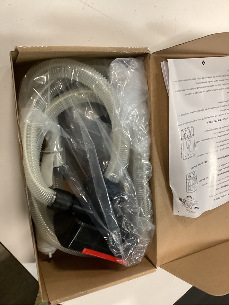 Condition photo showing New/Like New for hermoce electric fuel transfer pump with auto-stop sensor - prevents overfills, 3.2gpm battery powered, includes 51" hose & 4 tank adapters, siphon pump for gasoline, diesel, oil, kerosene