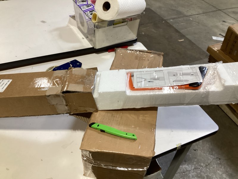 Condition photo showing New/Like New for Curtain Track, Ceiling Curtain Track for Room Divider, Ceiling Mount Rail Set with Roller Hooks, White, 6ft - 9ft white 6ft - 9ft