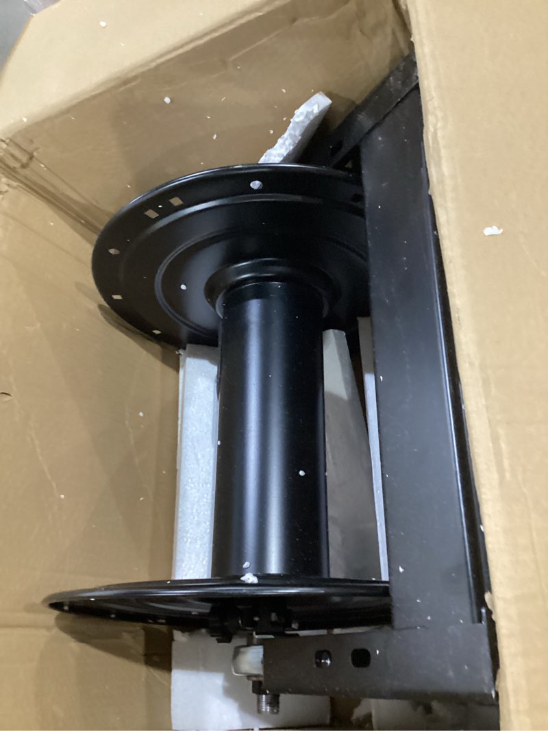 Condition photo showing Good Condition for general pump dhra50300 3/8" x 300' black steel hose reel with flat sidewalls, a-frame, pin lock and brake and stainless steel swivel inlet, 5000 psi 300 feet capacity - black steel