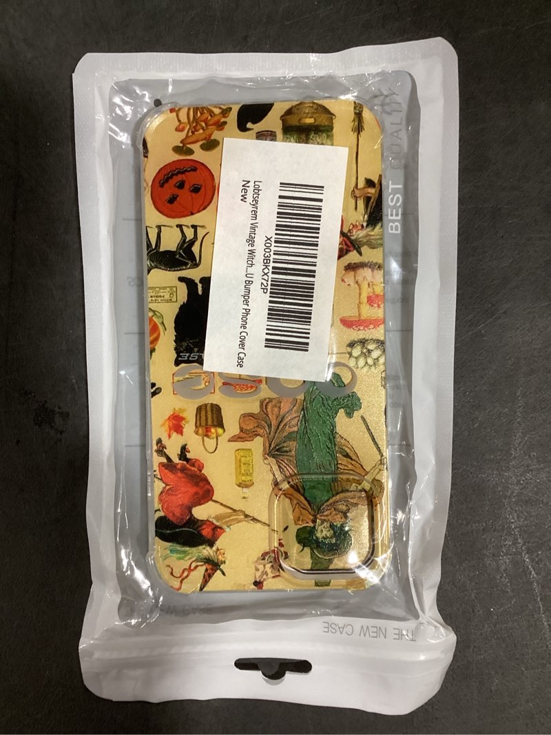 Condition photo showing New/Like New for Vintage Witchy Halloween Case Compatible with iPhone 13, Spooky Halloween Flying Witch Cats Frog Case for iPhone 13 for Teens Men and Women, Trendy Cool TPU Bumper Phone Cover Case