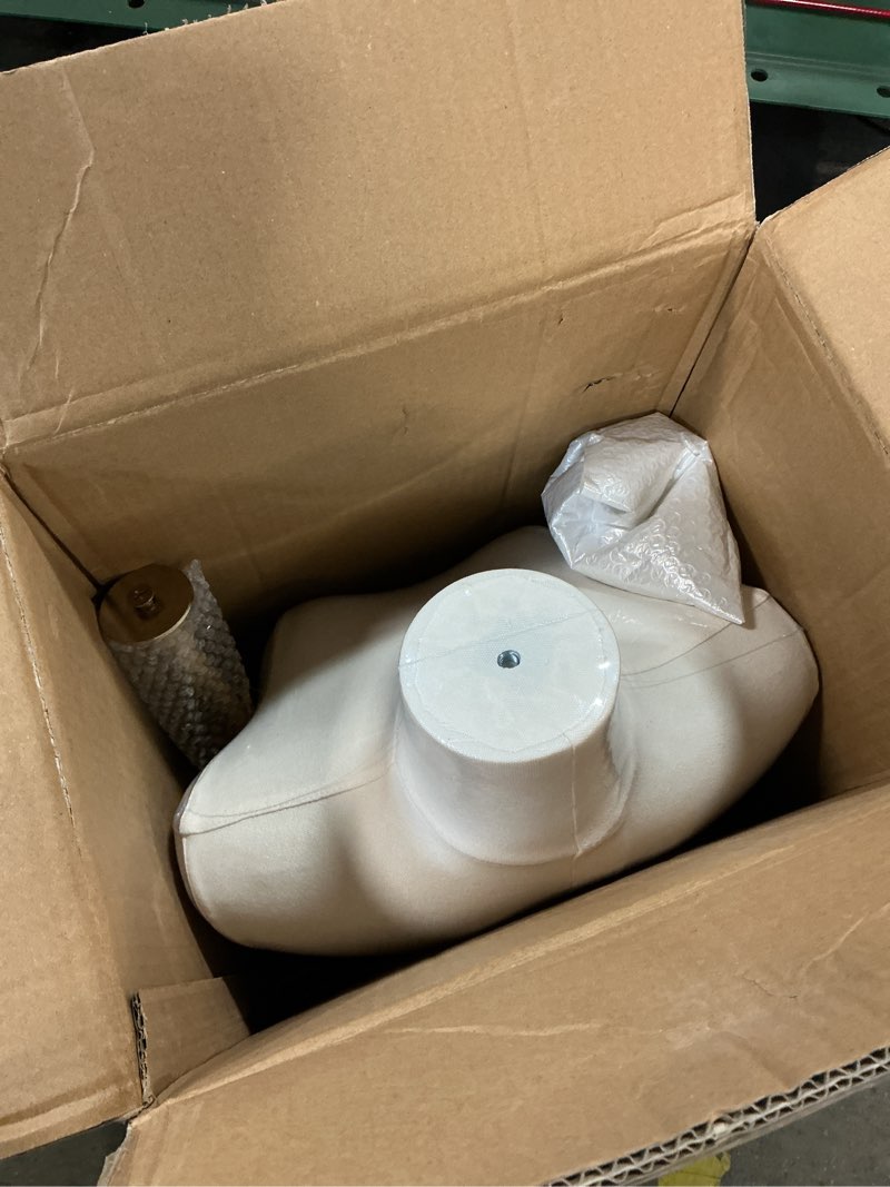 Condition photo showing As Is for Female Mannequin Torso, Dress Form for Sewing 55-71Inch Height Adjustable Women Model, Mannequin Body High Stability Gold Metal Stand for Clothing Dress Jewelry Display