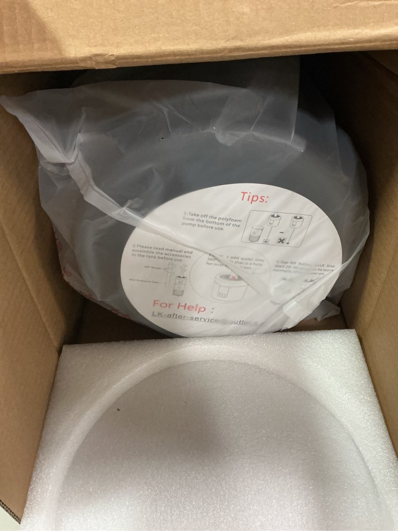 Condition photo showing New/Like New for Large Humidifiers for Bedroom, 4.5 Gal Cool Mist Humidifier for Large Room Whole House with Remote Control, 800mL/h Output, 48H Runtime, Auto Humidistat, Wheels, Timer, Essential Oil Tray black