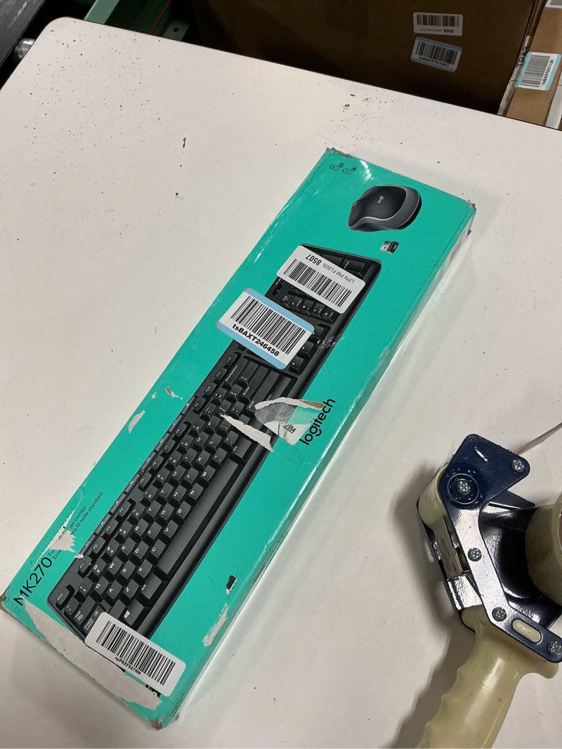 Condition photo showing New/Like New for Logitech MK270 Wireless Keyboard and Mouse Combo for Windows, 2.4 GHz, 8 Multimedia Keys, PC, Laptop, Wireless Keyboard Compact Mouse Combo - Black Black 1 Pack Combo