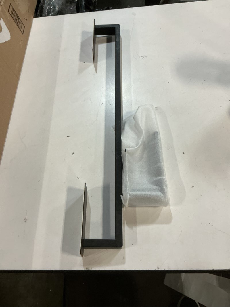 Condition photo showing Good Condition for 5 pieces self adhesive bathroom hardware set-sus304 stainless steel-towel rack set include 24?towel bar+toilet paper holder+3 towel/robe hooks bathroom accessory towel bar set (black, 24 in) matte black 24 in