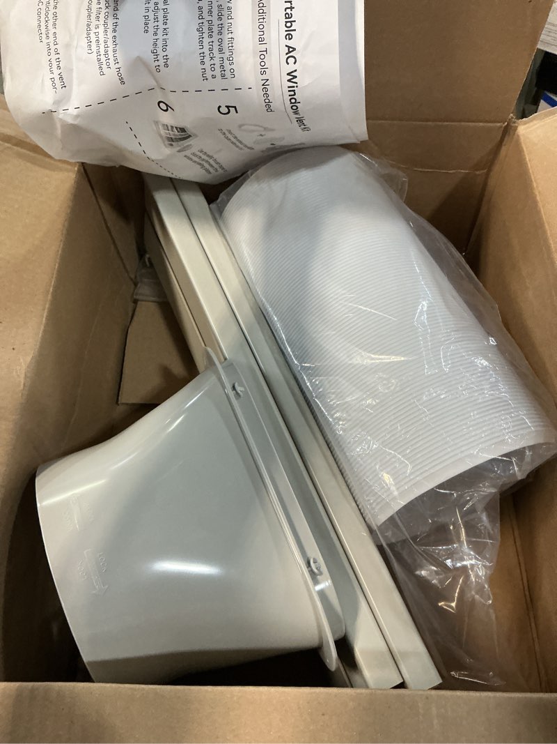 Condition photo showing Good Condition for portable air conditioner window kit - adjustable universal window seal ac vent kit with 5.9” exhaust hose for sliding vertical/horizontal windows 5.9"diameter 4 panels & exhaust hose 59"length