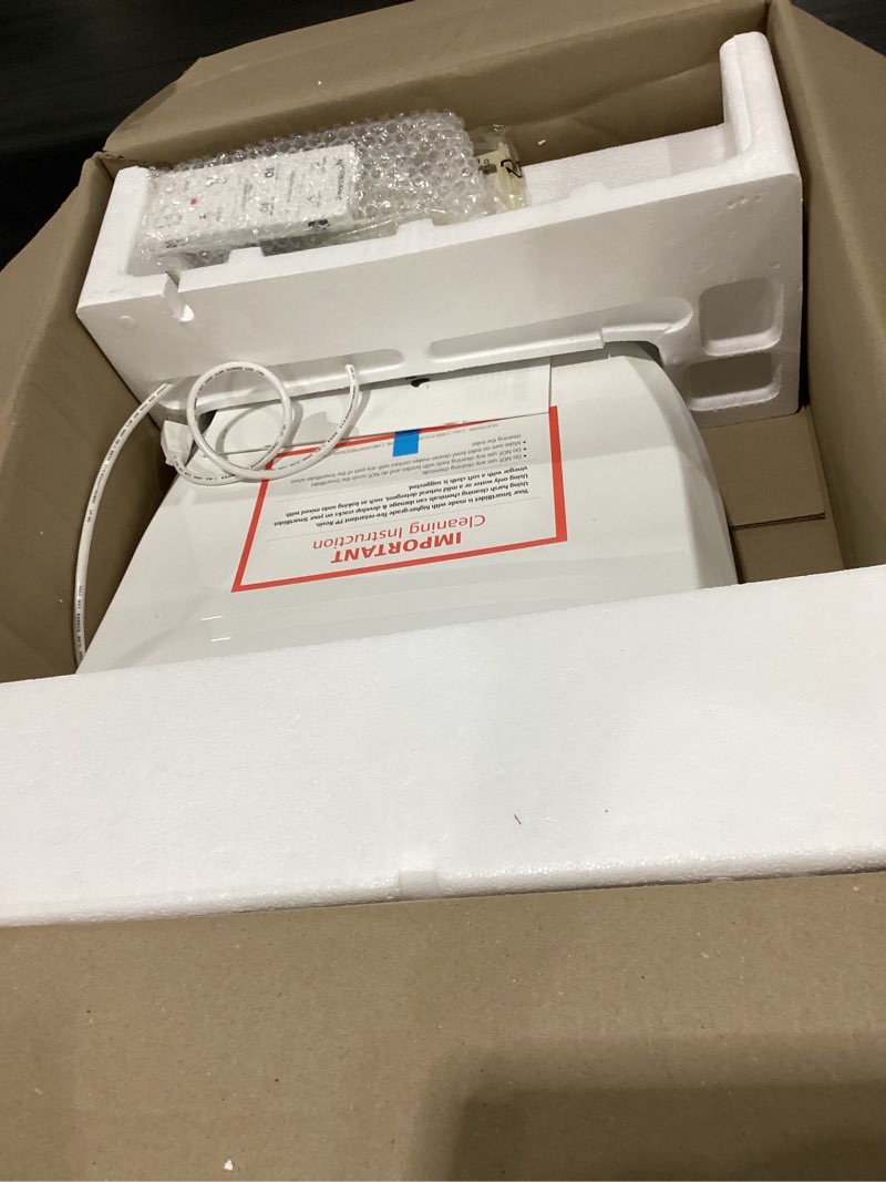 Condition photo showing Good Condition for SmartBidet® SB-1000WE Electric Smart Bidet Toilet Seat with Heated Seat, Warm Air Dryer, Temperature Control Wash, and Remote Control, Elongated Seat Elongated Remote Control
