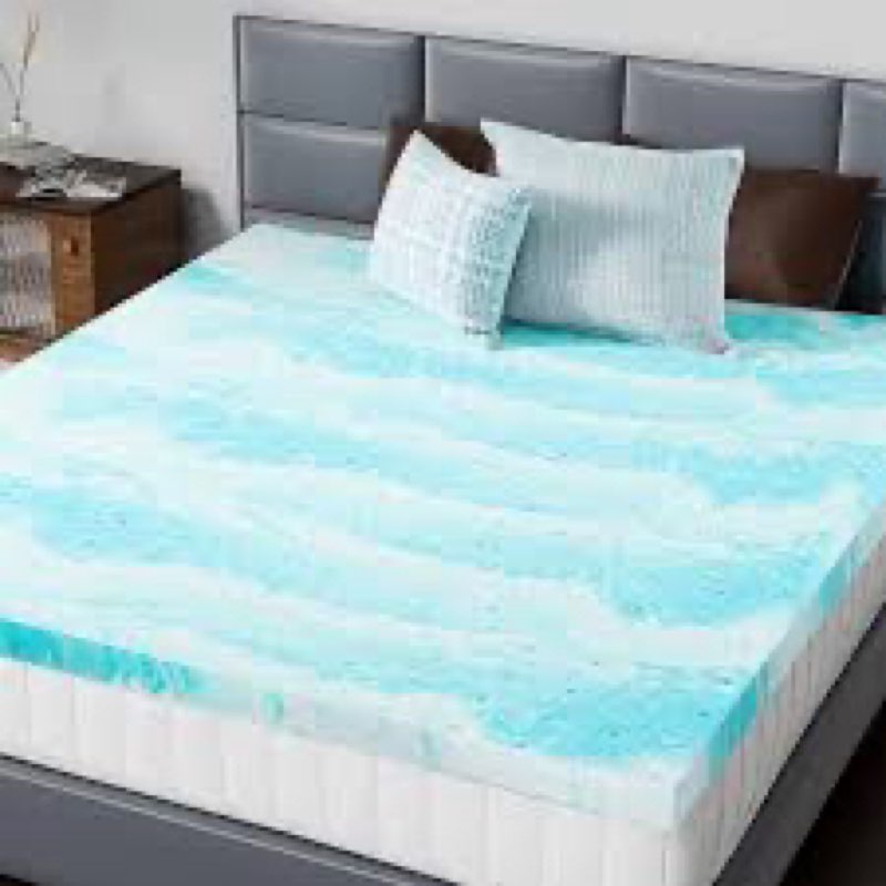 DUMOS Memory Foam Mattress Topper Full, 3 Inch Thick Gel Infused Bed Toppers for Full Size Bed, Cool