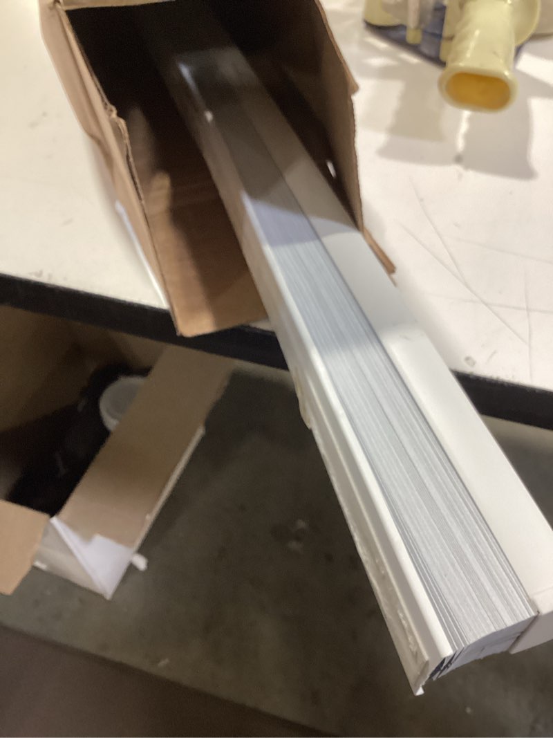 Condition photo showing As Is for redi shade no tools easy lift trim-at-home cordless cellular blackout fabric shade white, 30" w x 64" l, (fits windows 19"- 30") white 30"w x 64"h