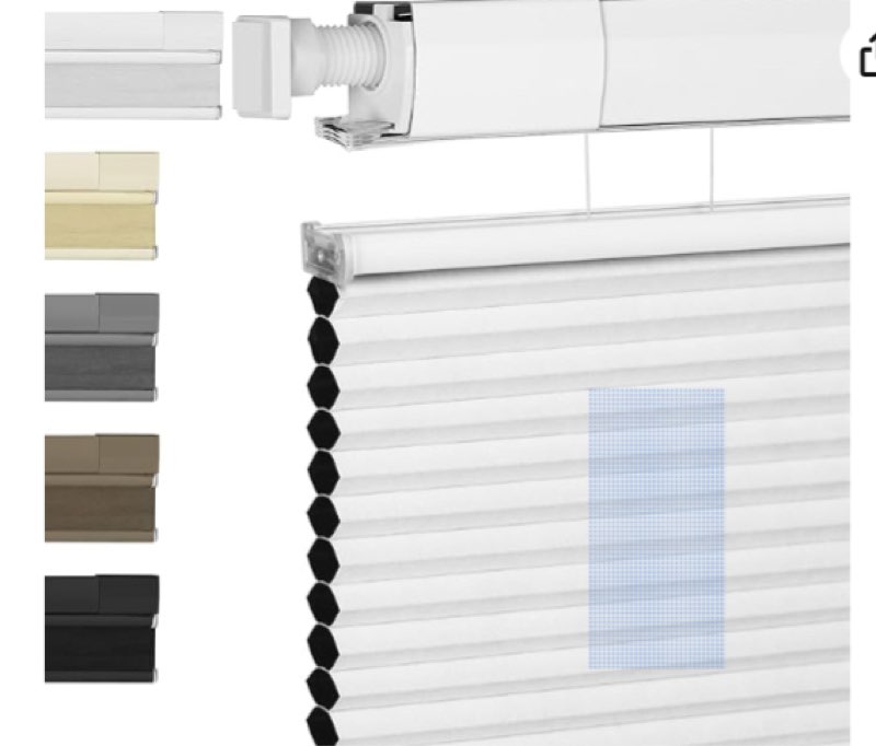 Assorted item Cordless Cellular Shades/ curtain rod  (diferent style and size ) 6 pack 