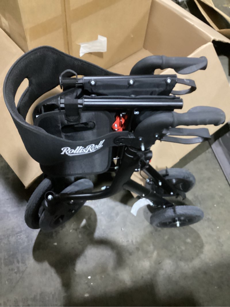 Condition photo showing Good Condition for walkers for seniors, rollator walker with seat, 12" big rubber wheels all terrain rolling walker with backrest, foldable rollator walker, reinforced aluminum frame, black
