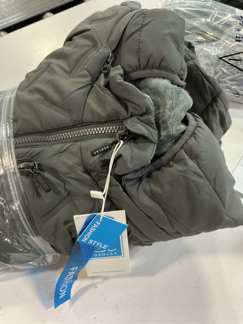 Condition photo showing New/Like New for deolax men's heated jacket -grey (size xl)