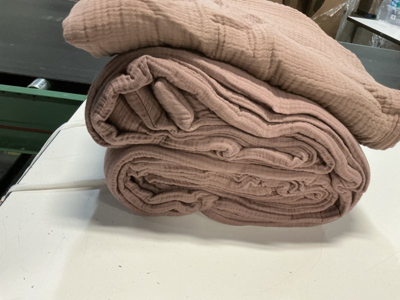 Condition photo showing Good Condition for quince, organic cotton gauze duvet cover set 3 pieces fig