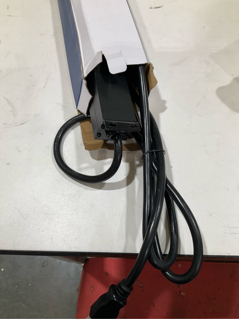 Condition photo showing Good Condition for metal wall mount power strip, mountable power outlet, aluminum alloy mount power socket with switch, 6 ft sjt 3/c 14awg power cord, 15a 125v 1875w (16 outlet) 16 outlets 6 ft