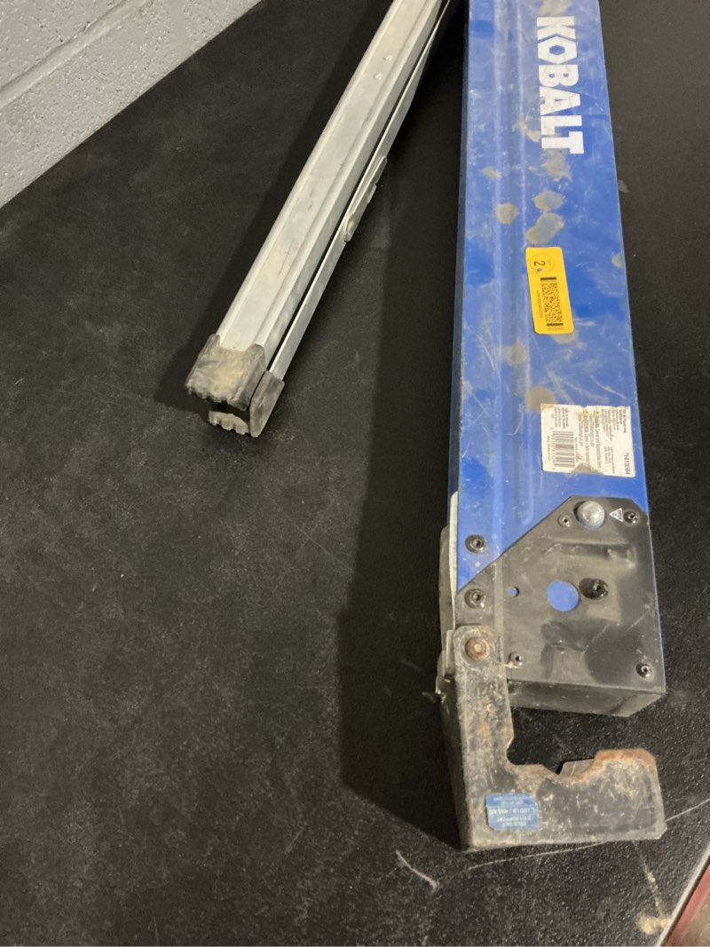 Condition photo showing As Is for kobalt 43-in w x 30-in h steel saw horse (1100-lb capacity)