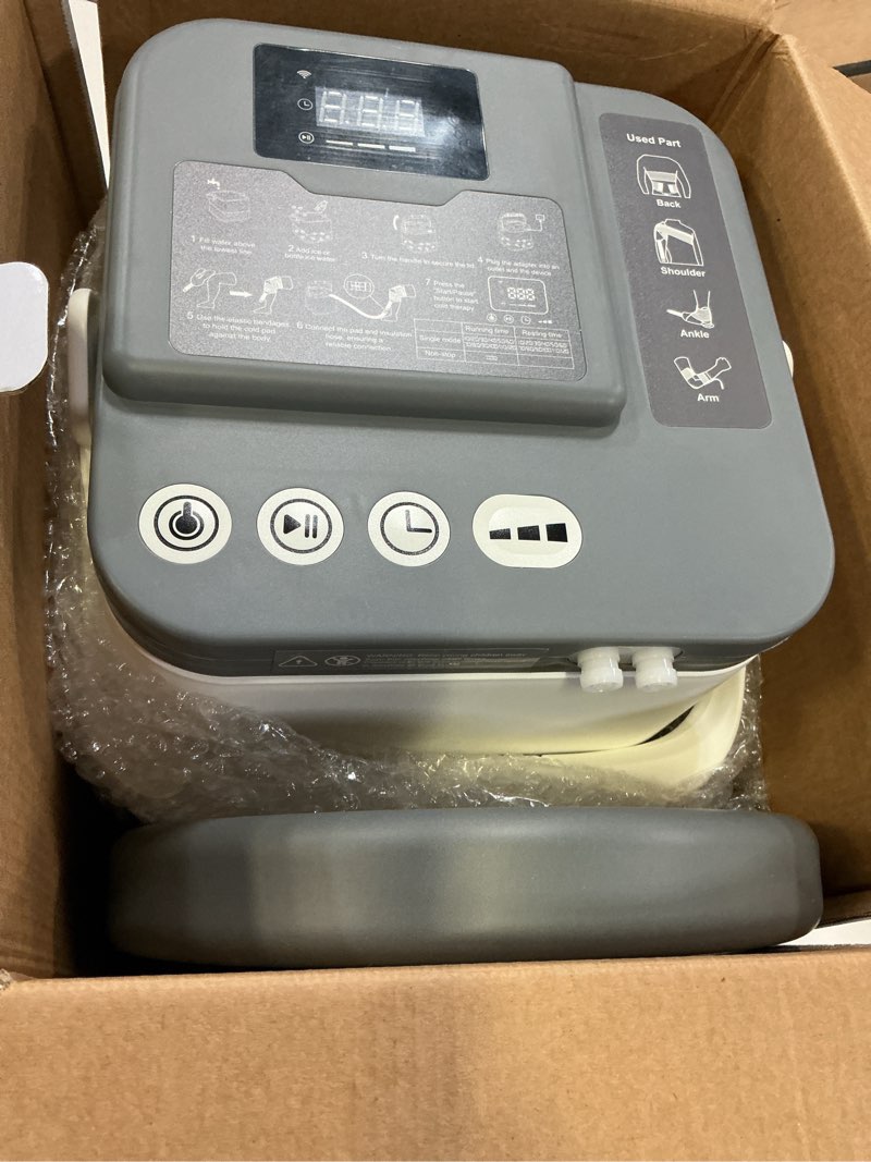 Condition photo showing Good Condition for cold therapy machine,programmable timer knee ice machine with silent pump,knee replacement system for cryotherapy pain sports injuries,ice therapy ankle/leg/shoulder/back/hip