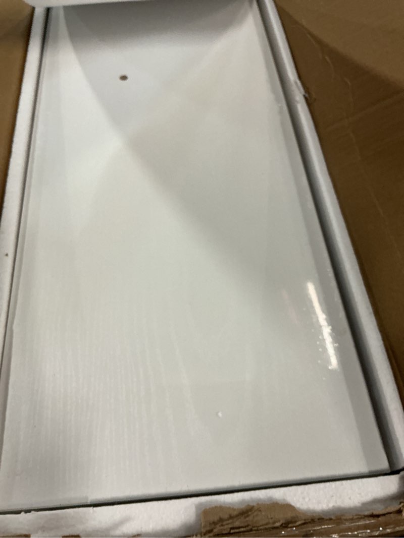 Condition photo showing New/Like New for heimlove 55 inch long floating shelves for wall,9.3" deep white floating shelves set of 2,large display shelf & storage shelf,wall mounted shelves for bedroom living room kitchen office white 55.1"wx9.3"dx1.5"h,set of 2