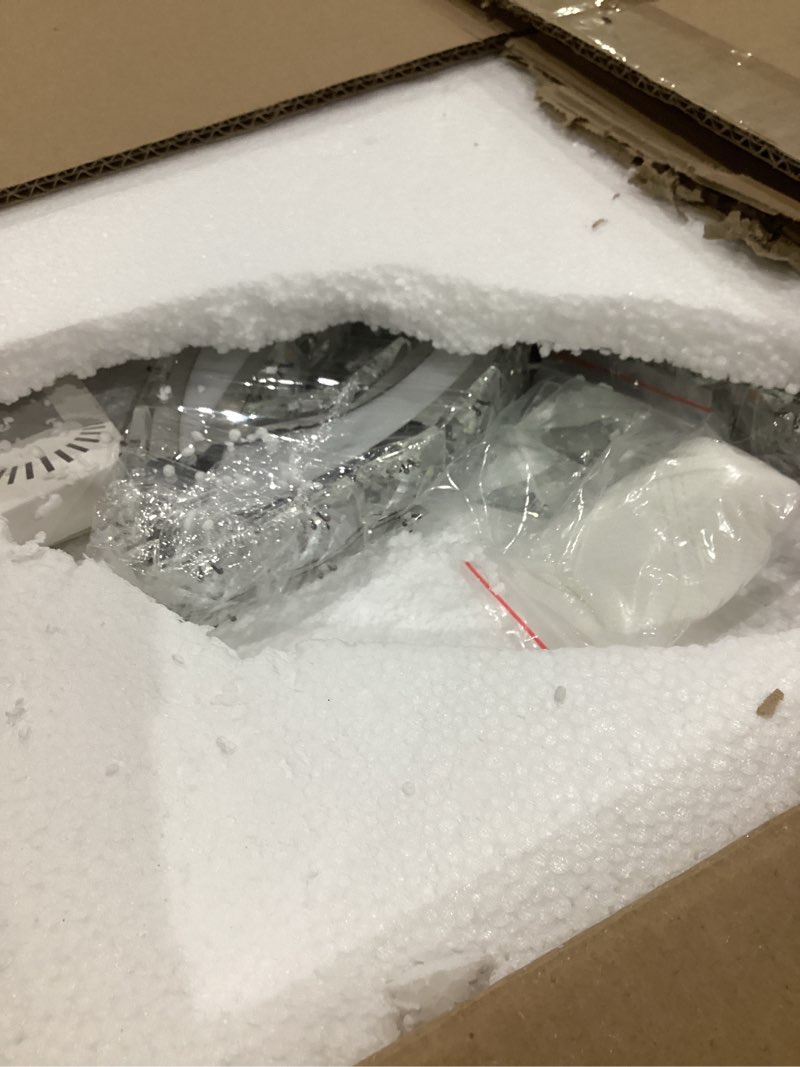 Condition photo showing As Is for CLAIRDAI 20" Dimmable Modern Crystal Chandelier Flower Led Ceiling Light K9 Crystal Pendant Light Chandelier Led Acrylic Crystal Ceiling Light for Bedroom Living Room Dining Room