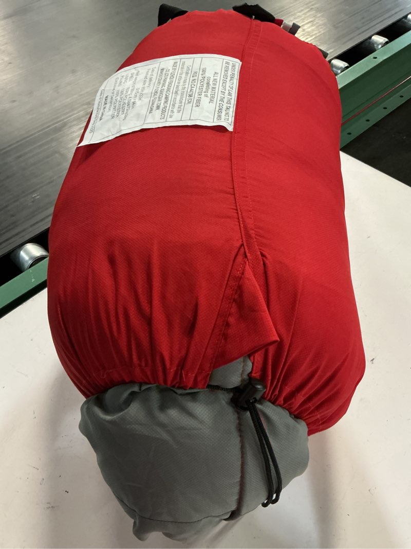 Condition photo showing Good Condition for ozark trail 10f with soft liner camping mummy sleeping bag for adults, red