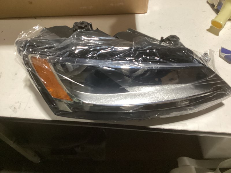 Condition photo showing Good Condition for Similar to AKKON - Fits 2017-2018 Volkswagen Jetta [Halogen Type] Light Tube Chrome Headlamp w/LED DRL Model Driver Left Side Headlight