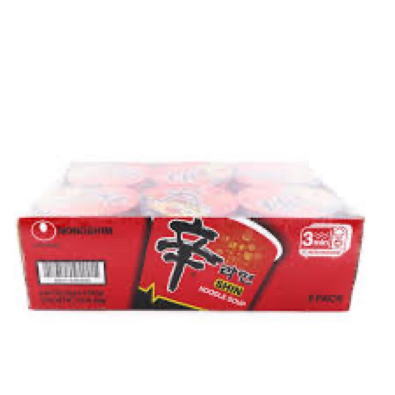 Best by 10/4/2026)NongShim Shin Noodle Soup Cup 2.64oz  pack 6