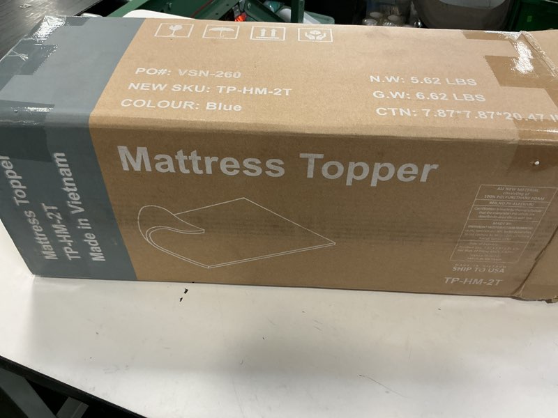 mattress topper twin, 3 inch gel memory foam bed topper for twin size bed, certipur-us certified, blue