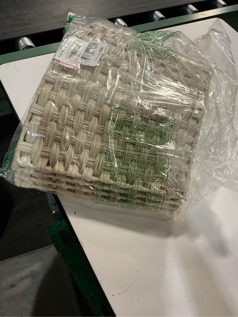 Condition photo showing Good Condition for GRANNY SAYS 32¾" Extra Large Wicker Christmas Tree Collars for Artificial Trees, 5-Piece Tree Skirt Collar Stand for 7.5-12 ft Pencil Trees, Rustic Christmas Tree Base Cover for Decor, Butter Milk Butter Milk 32¾" Round