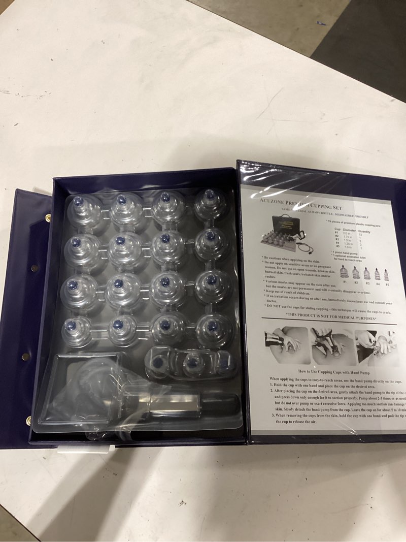 Condition photo showing Good Condition for ks premium quality cupping set w/ 19 cups - best cupping set in korea