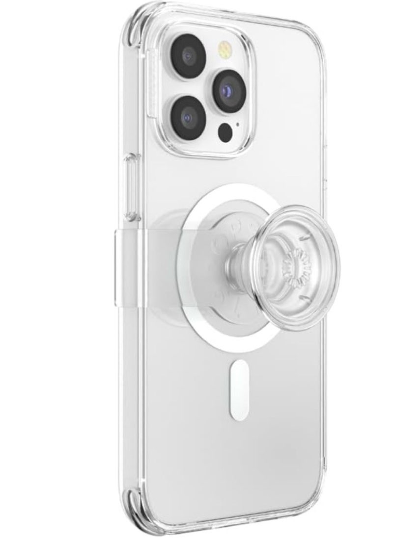 PopSockets iPhone 14 Pro Max Case and Phone Grip Compatible with MagSafe, Phone Holder, Wireless Cha