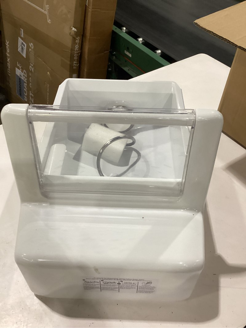 Condition photo showing New/Like New for upgraded wpw10558423 ice container (ice bin) compatible with whirlpool, kenmore, maytag, amana, and ikea refrigerators