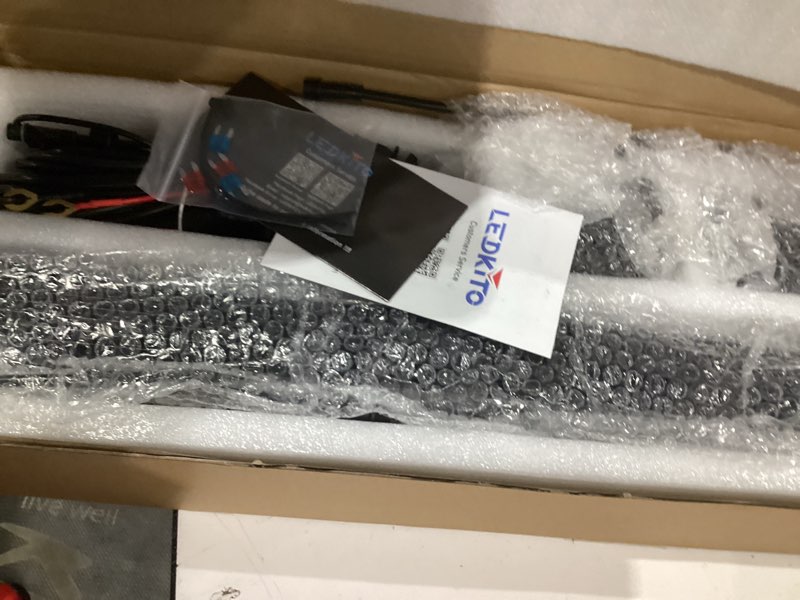 Condition photo showing New/Like New for 20 inch LED Light Bar and 2PCS 4 Inch LED Pods with Switch 20AWG 3 Leads Wiring Harness Kit Triple Row Spot Flood Combo Light Bar Pods Kit for Off Road UTV ATV Pickup Trucks Boat 20+4In LED Light Bar with Rocker Switch