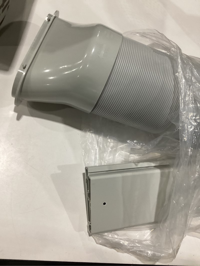 Condition photo showing As Is for portable air conditioner vent kit with 5.9" exhaust hose universal seal for ac unit, window kit with coupler for sliding horizontal or vertical windows 5.9 inch