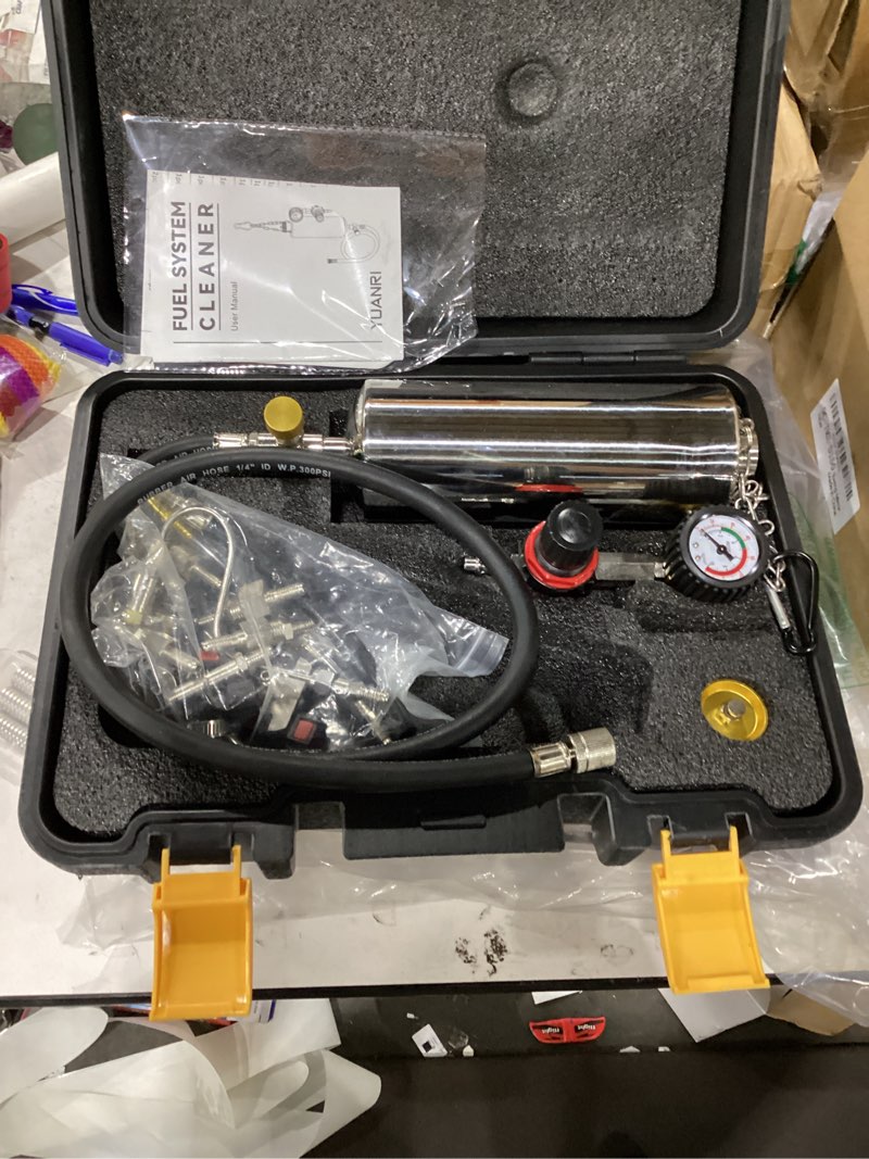 Condition photo showing Good Condition for fuel injector cleaner kit, non-dismantle automotive fuel system cleaning kit 1000ml 150psi fuel injector cleaning kit for gasoline car intake valve/throttle body/catalytic converter cleaning