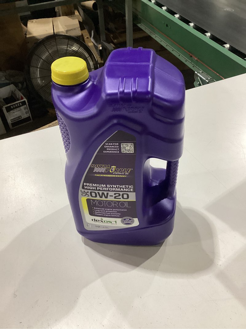 Condition photo showing New/Like New for royal purple roy51020 api-licensed sae 0w-20 high performance synthetic motor oil - 5 qt. 5 quart (160 ounces) 5 quart 0w-20