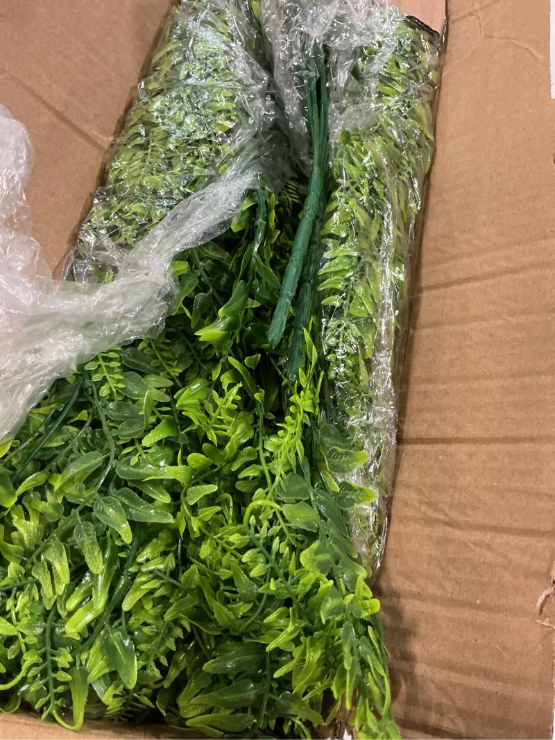 Condition photo showing Good Condition for waipfaru 8pcs fake hanging plants artificial ferns for outdoors?fake ferns uv resistant plastic fake plants for indoor wall porch wedding party holiday decor