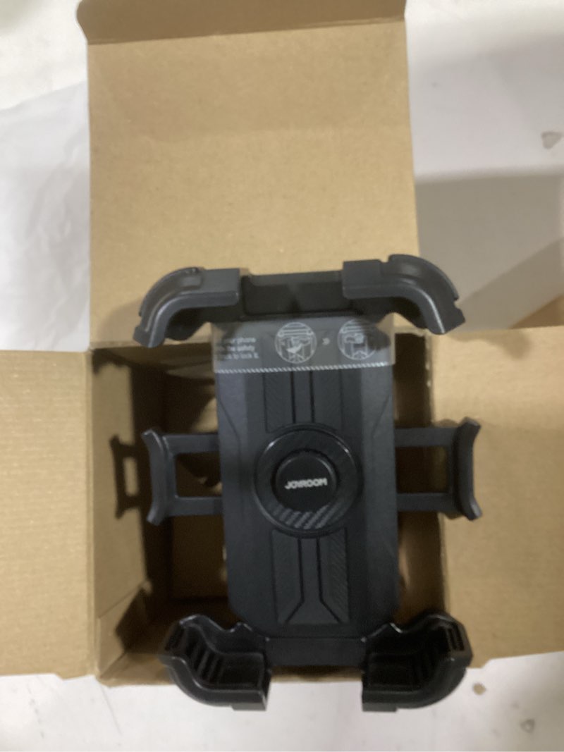 Condition photo showing As Is for joyroom motorcycle phone mount holder - [dual vibration dampener]150mph anti-shock phone holder for motorcycle [metal extension handlebar clamp] bicycle bike phone holder mount for 4.7-7" cell phones black