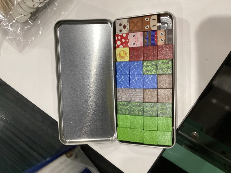 Condition photo showing As Is for Video Game Magnetic Building Blocks Travel Toys for Toddlers 3-5, Kids Ages 4-8 - Adventure Game Mini Magnetic Cubes, Toddler Travel Toys, Portable STEM Magnet Blocks, Birthday Gifts?Classroom Prizes