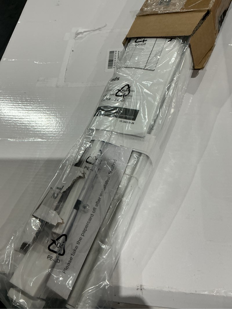 Condition photo showing As Is for lazblinds no tools no drill 1" vinyl mini blinds, cordless blinds for windows, light filtering horizontal window blinds & shades, 21" w x 48" h, white cordless-white 21" w x 48" h