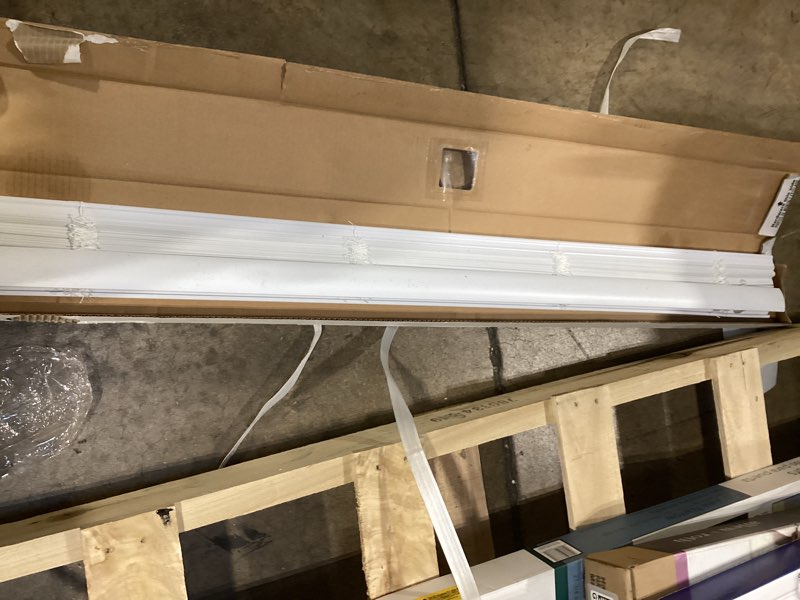 project source 1-in slat width 46-in x 64-in cordless white vinyl light filtering mini-blinds