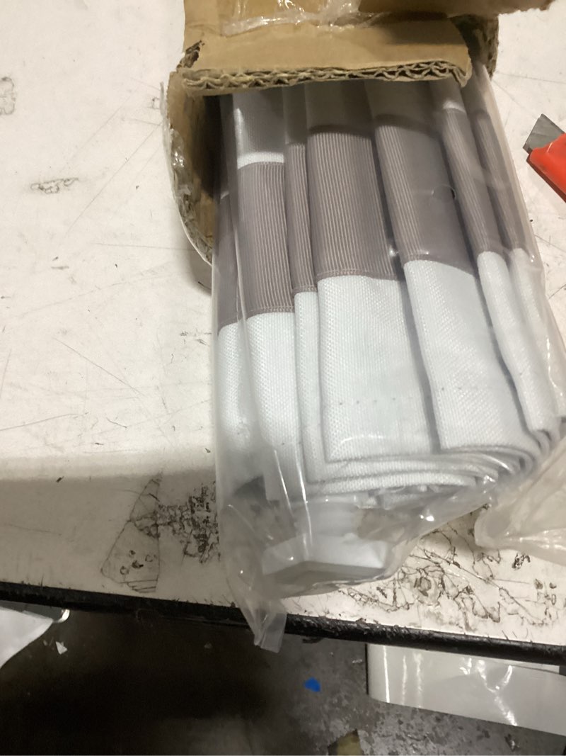 Condition photo showing Good Condition for lazblinds no tools no drill cordless roman shades for windows, blackout thermal insulated uv blocking window blinds, room darkening fabric blinds for indoor windows, 32'' w x 64'' h, white-grey white-grey (blackout) 32" w x 64" h